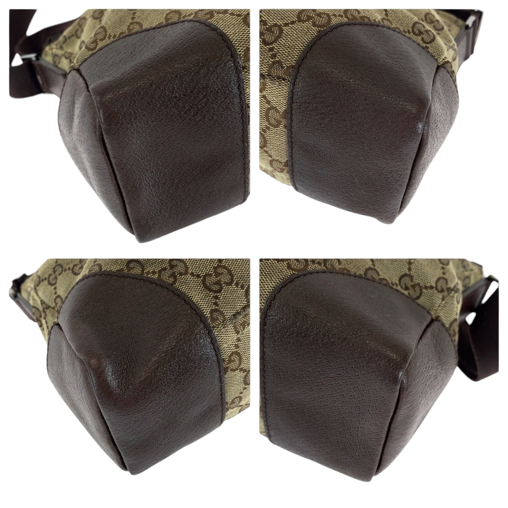 GUCCI Brown Beige Shoulder Bag Messenger GG Canvas - Picture 4 of 10